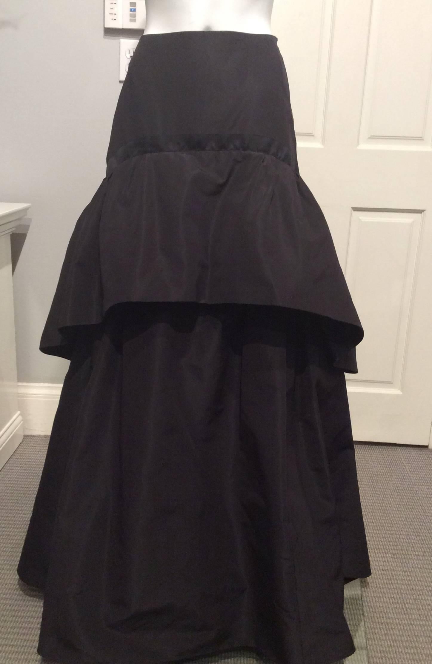 black taffeta skirt