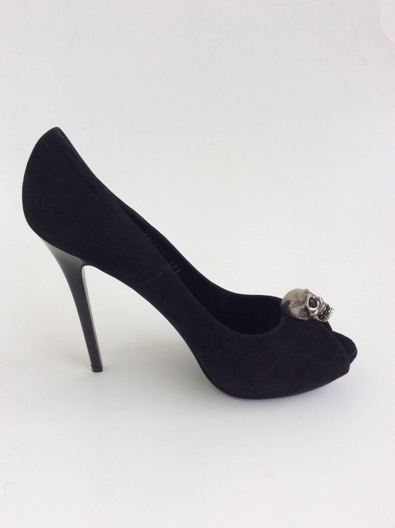 Alexander McQueen Skull Peep Toe Pumps