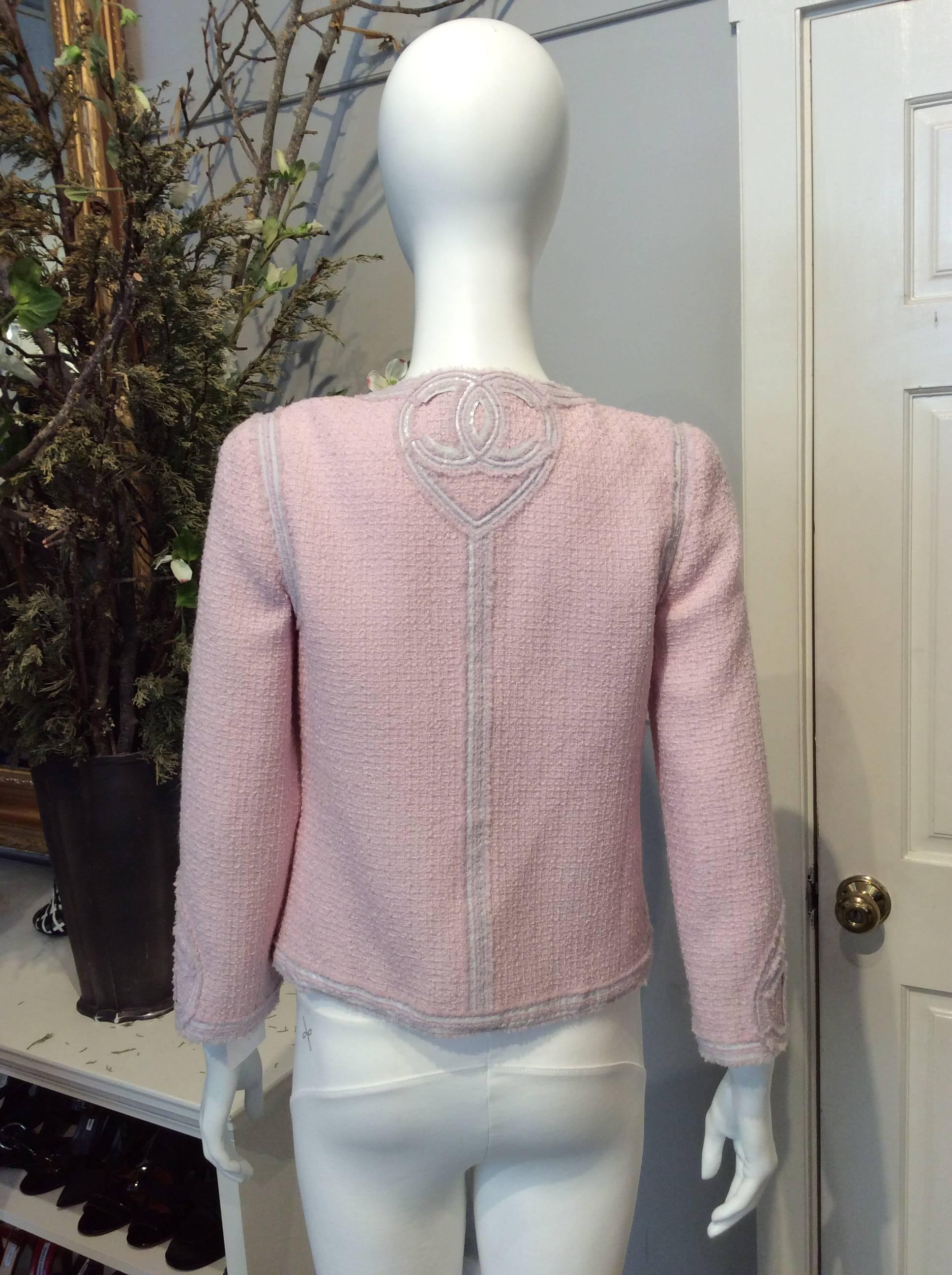 light pink tweed blazer