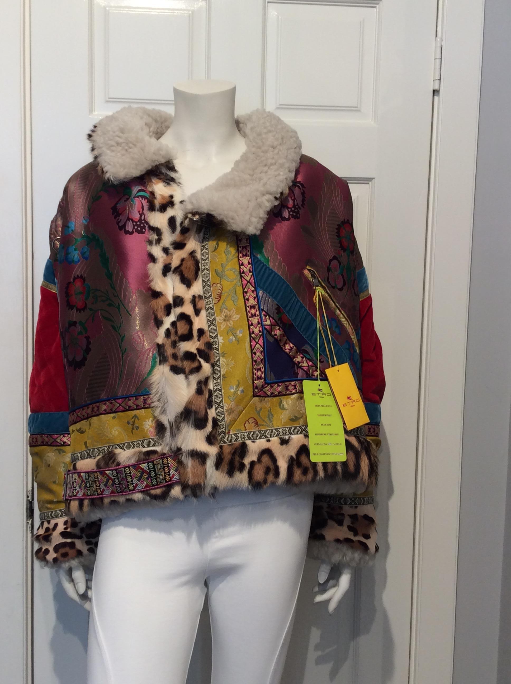 etro oversized patchwork bomber jacket