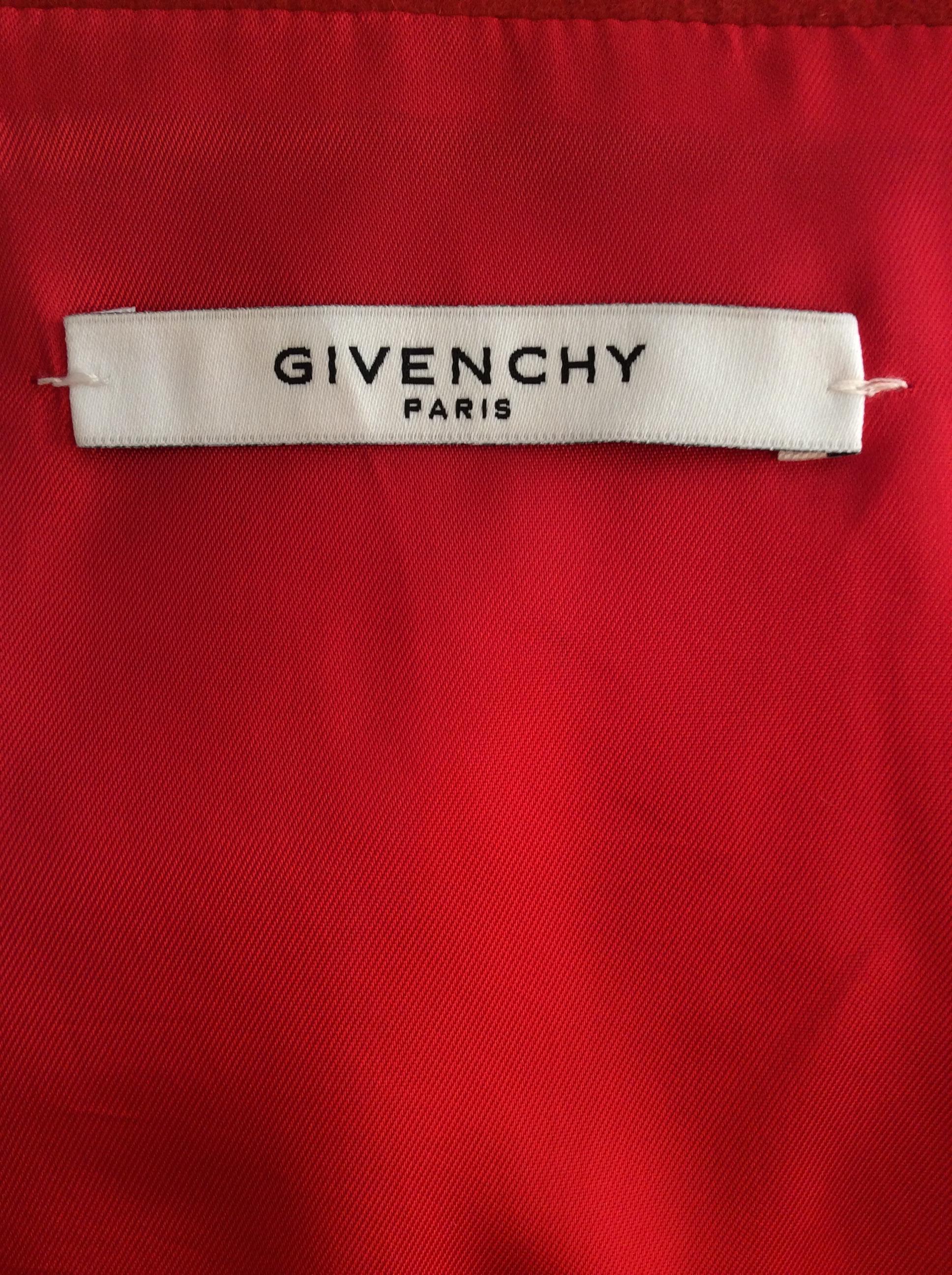 Givenchy Double Breasted Red Pea Coat, Fall / Winter 2017  For Sale 2