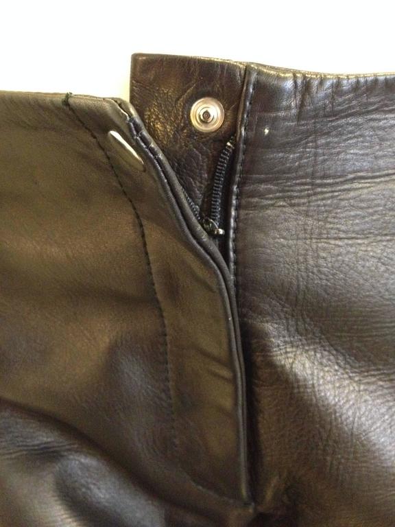 Dolce and Gabbana Black Leather Pants at 1stDibs