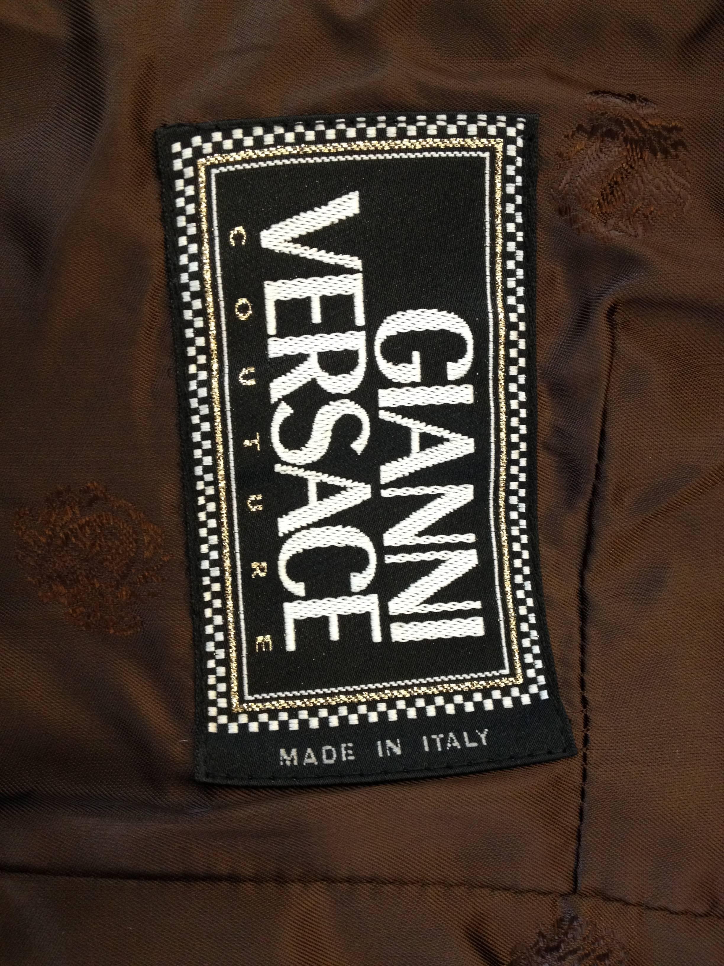 Versace Brown Satin Coat 2