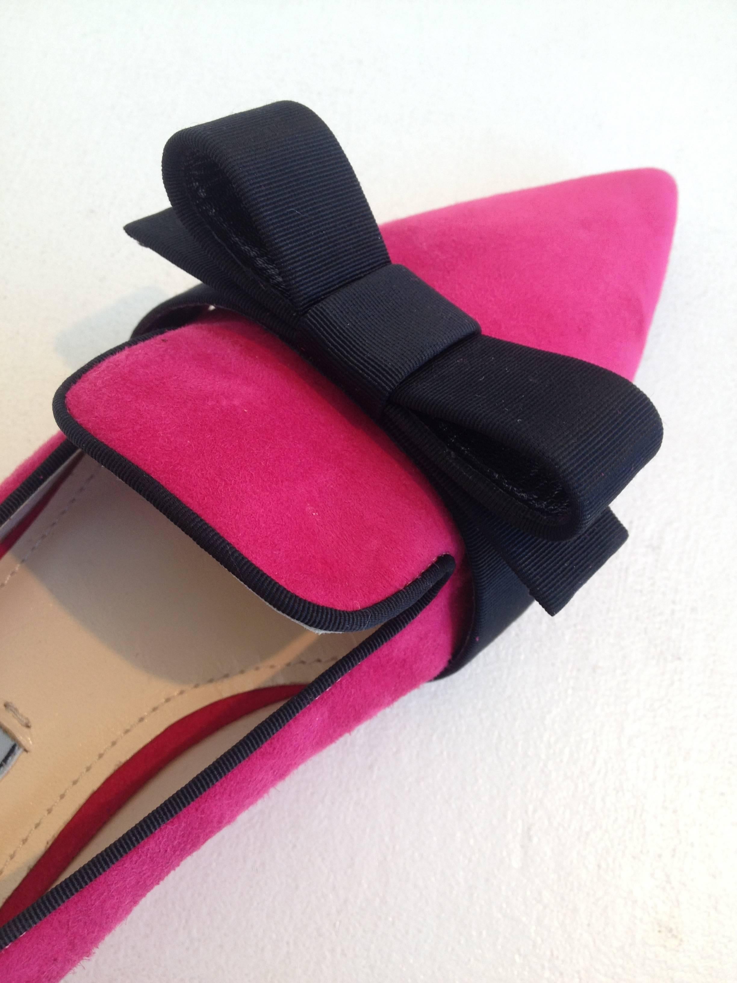 Women's Prada Pink Suede Skimmers Size 37 (6.5)