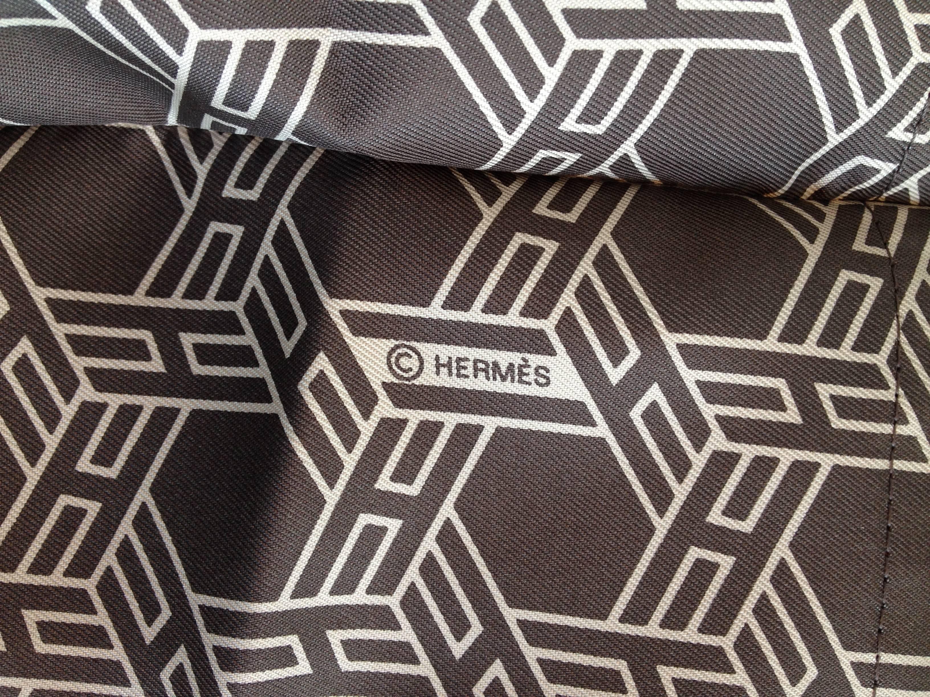 Hermes Brown and Grey Collapsible Tote Bag 4