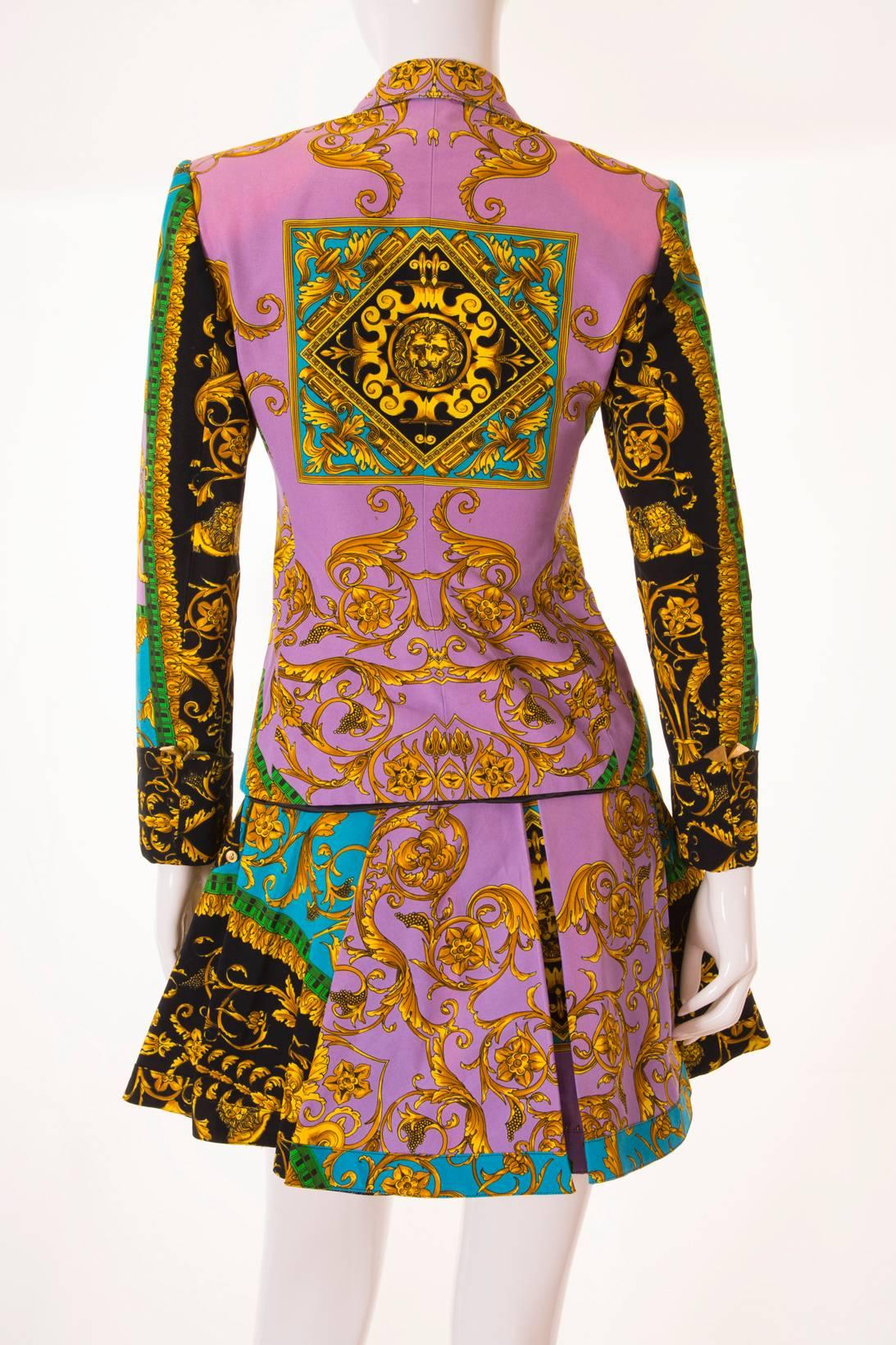 Versus Gianni Versace Baroque Skirt Suit In Good Condition In Brunswick West, Victoria