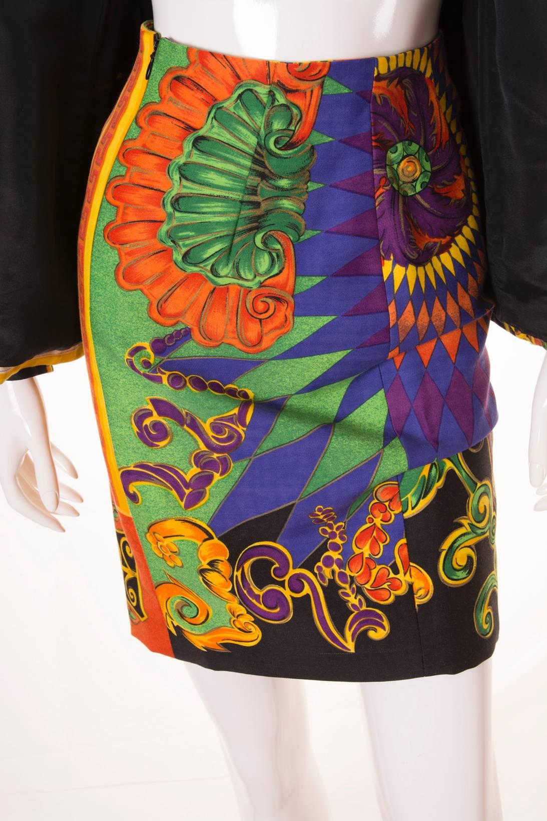 Black Gianni Versace Baroque Seashell Suit