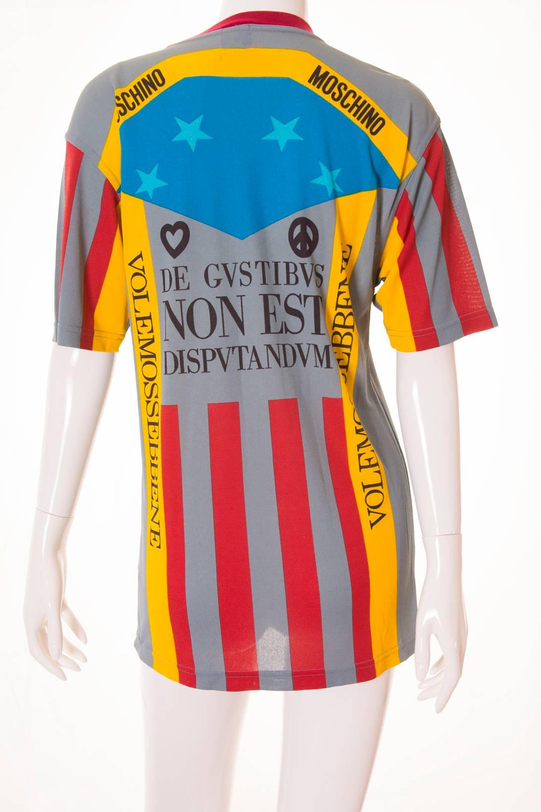 Brown Moschino 'Ready to Where?' Cyclist Jersey For Sale