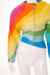 S/S 1990 Thierry Mugler Rainbow Leather Jacket