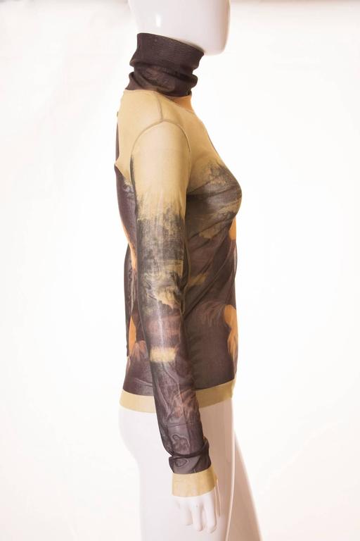 トップス JEAN PAUL GAULTIER Mona Lisa design top Jean Paul Gaultier SS1995 Mona Lisa Tattoo Top — Middleman Store