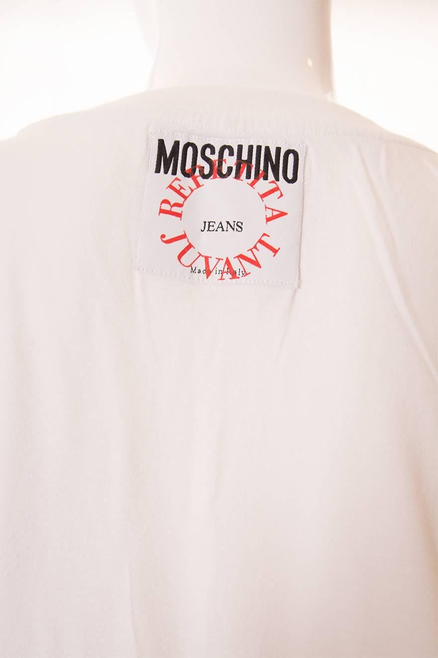 Moschino 10 Year Anniversary Tshirt In Good Condition For Sale In Brunswick West, Victoria