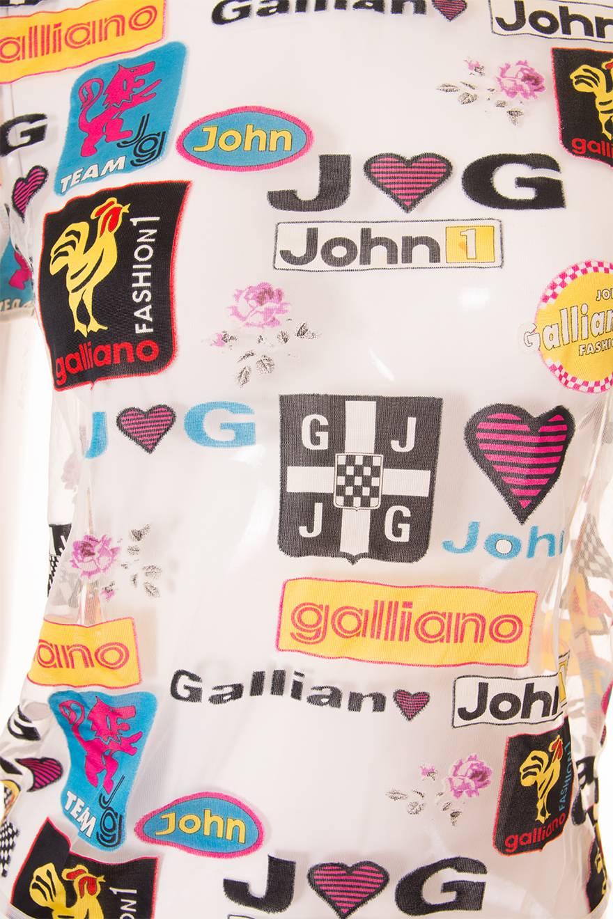 John Galliano Sheer Formula 1 Top In Good Condition In Brunswick West, Victoria