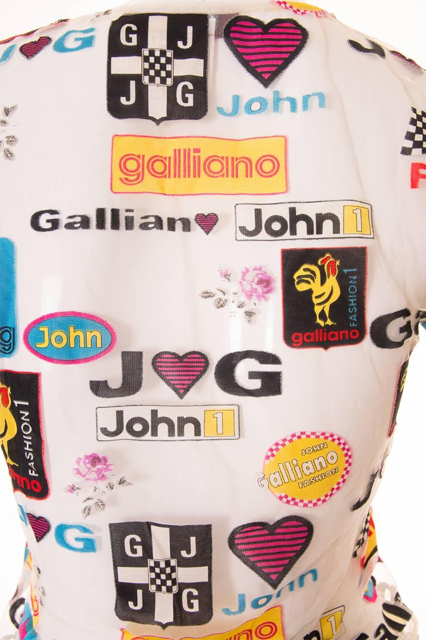 Women's John Galliano Sheer Formula 1 Top