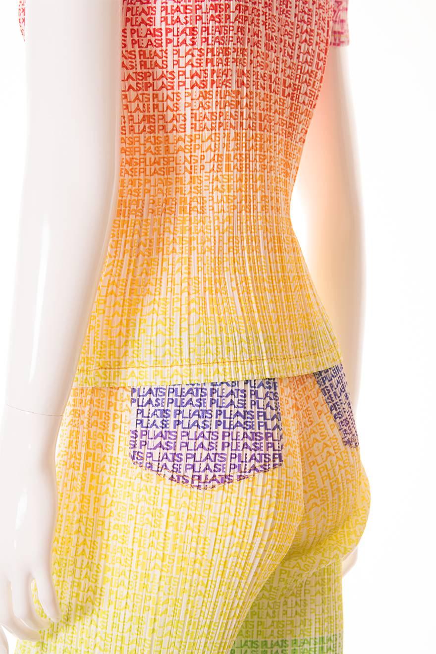 Issey Miyake Pleats Please Rainbow Top and Pant Set 1