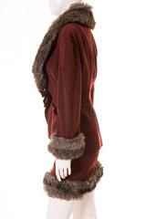 Thierry Mugler Grey Fox Fur Trimmed Suit