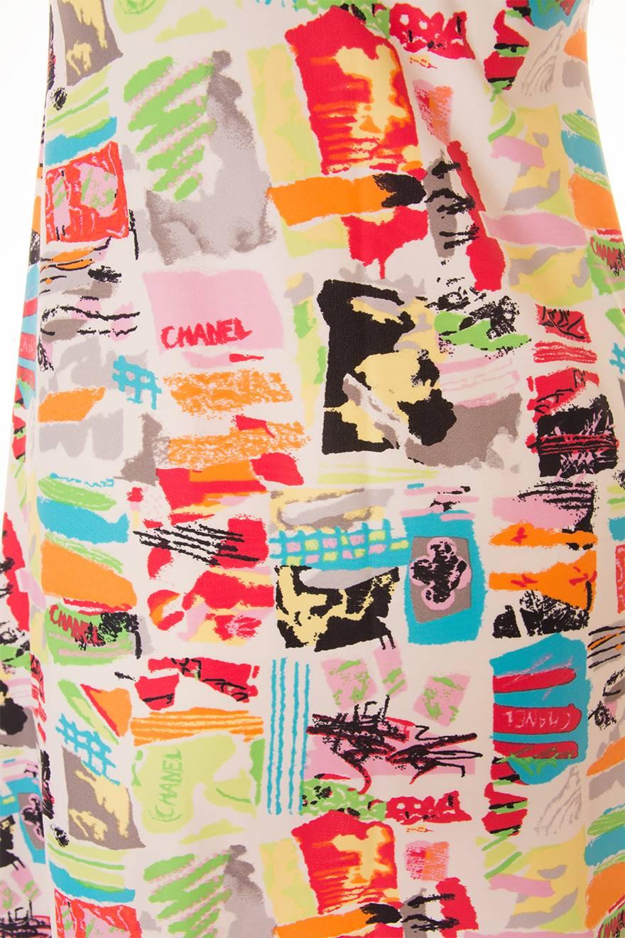 Women's Chanel 1997 Cruise Pop Art Print Dress