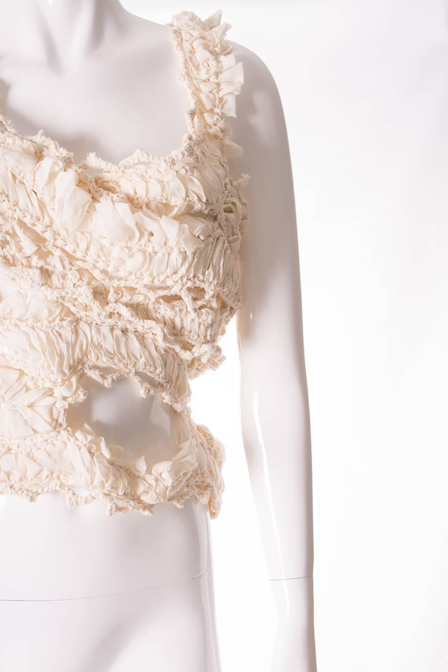 Women's Junya Watanabe for Comme Des Garcons Shredded Crochet Top
