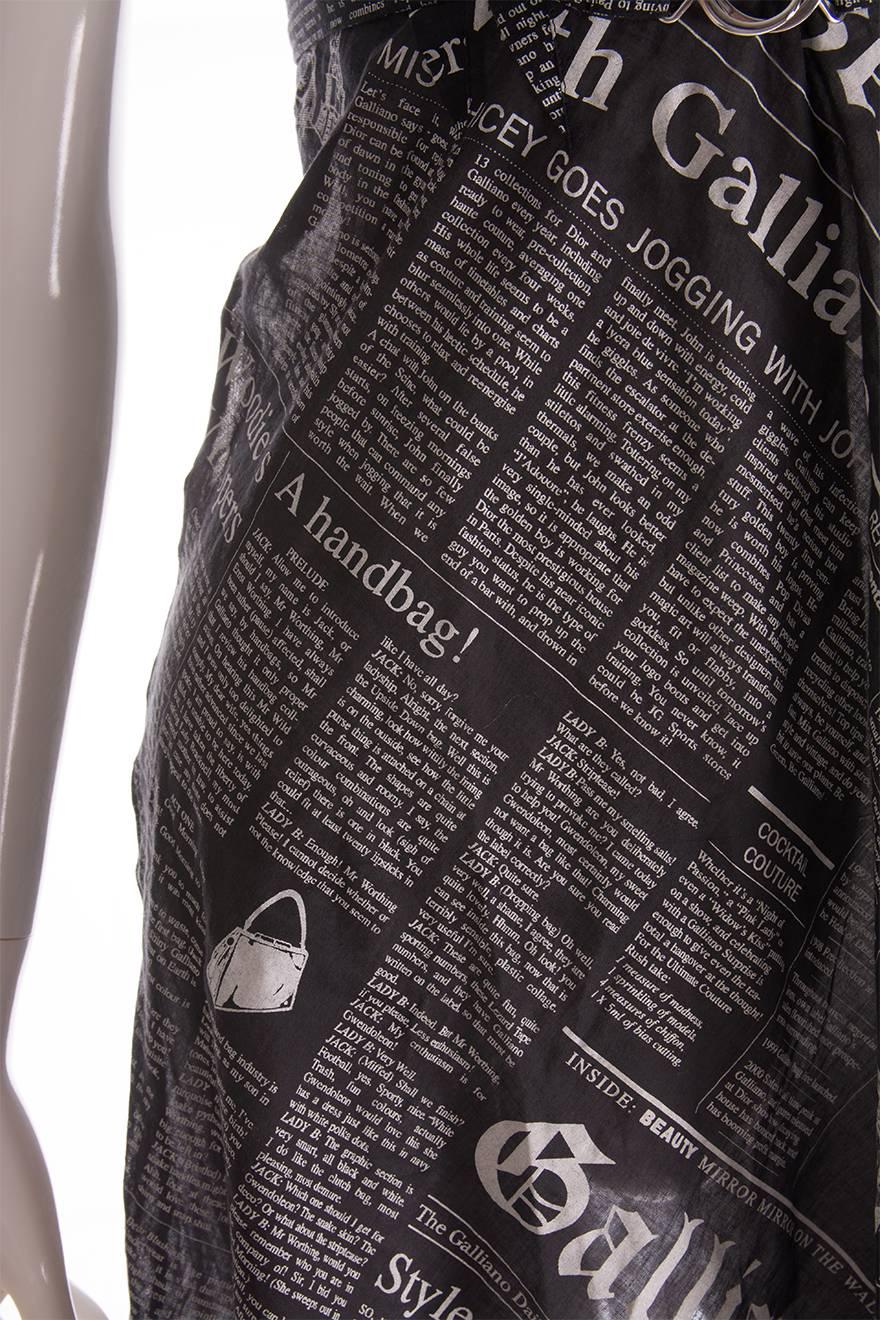 dior newspaper print dress