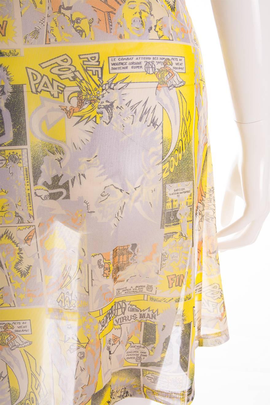 Women's Jean Paul Gaultier 1995 “Virus Man” Comic Book Dress For Sale