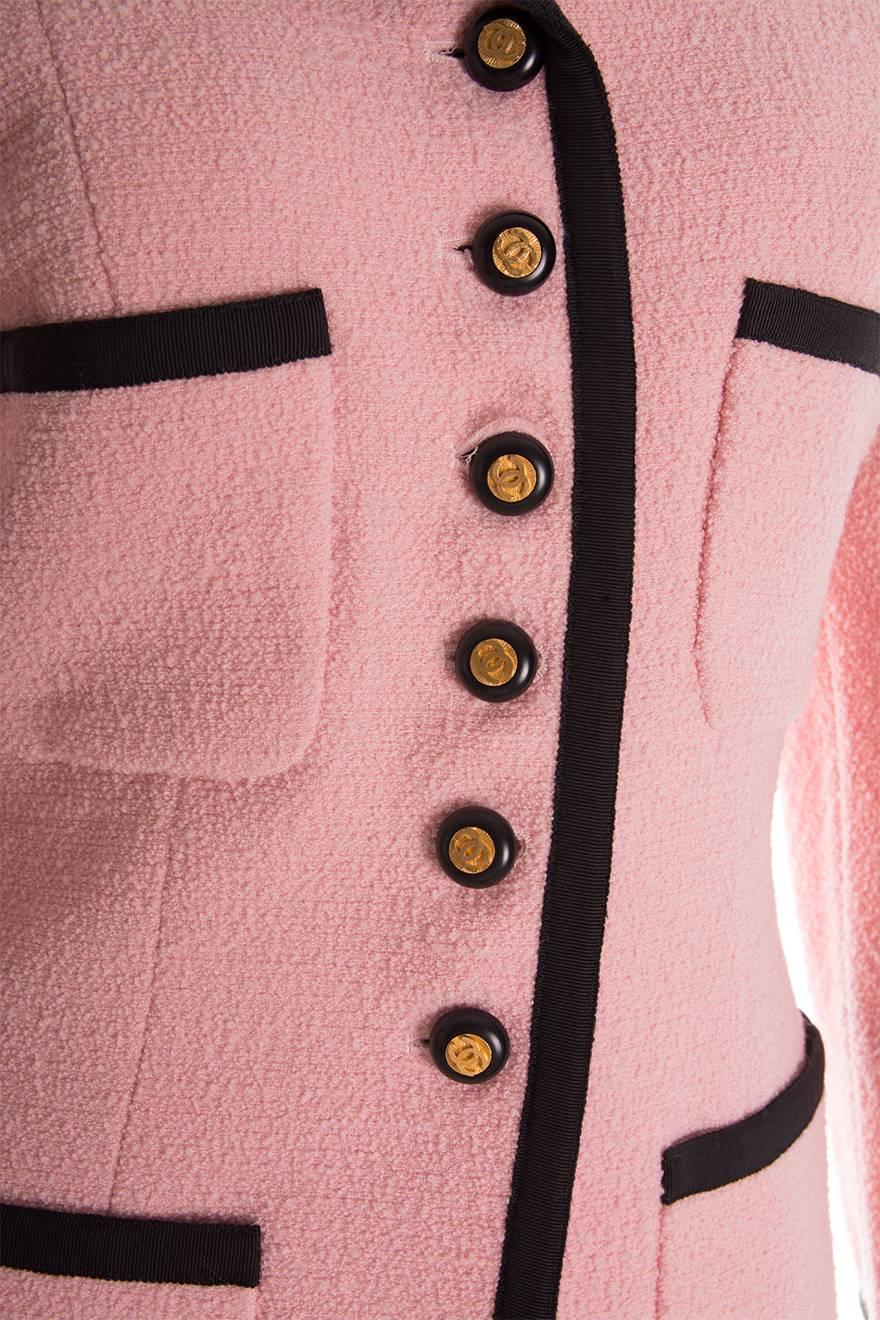 Chanel 1995 Pastel Pink Skirt Suit 1