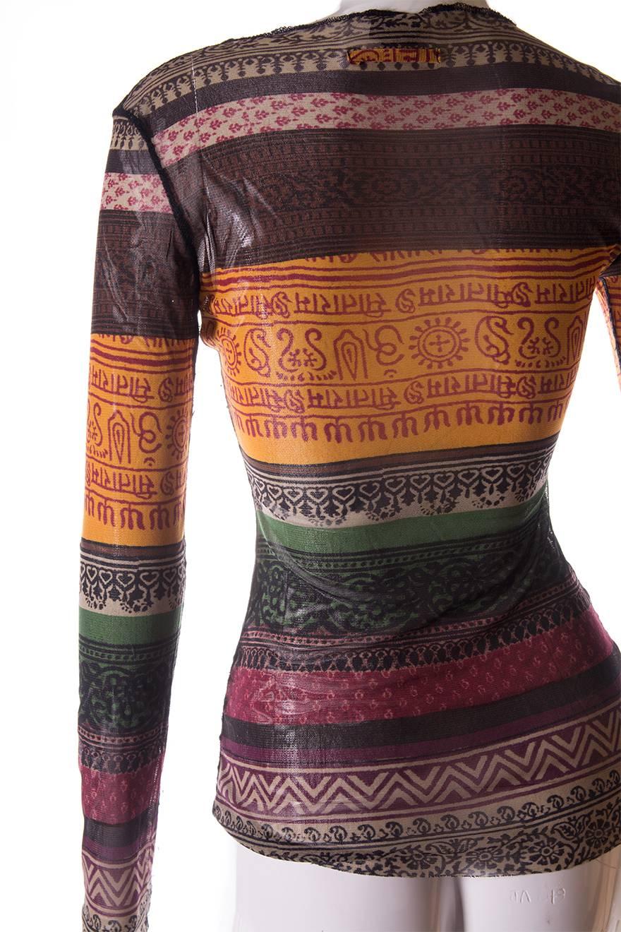 Women's Jean Paul Gaultier Sheer Tribal Shirt