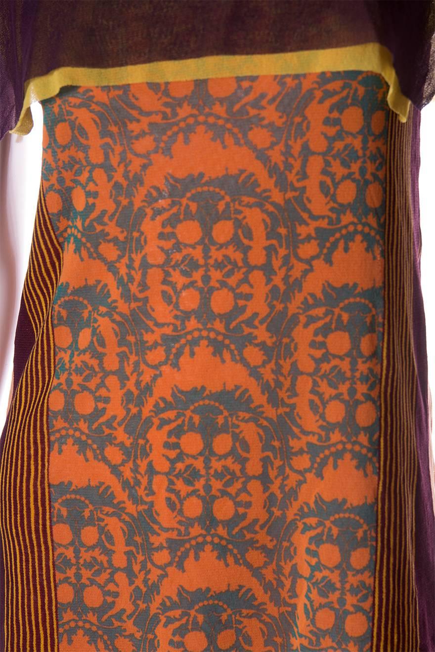 Jean Paul Gaultier Sheer Tribal Dress In Excellent Condition For Sale In Brunswick West, Victoria