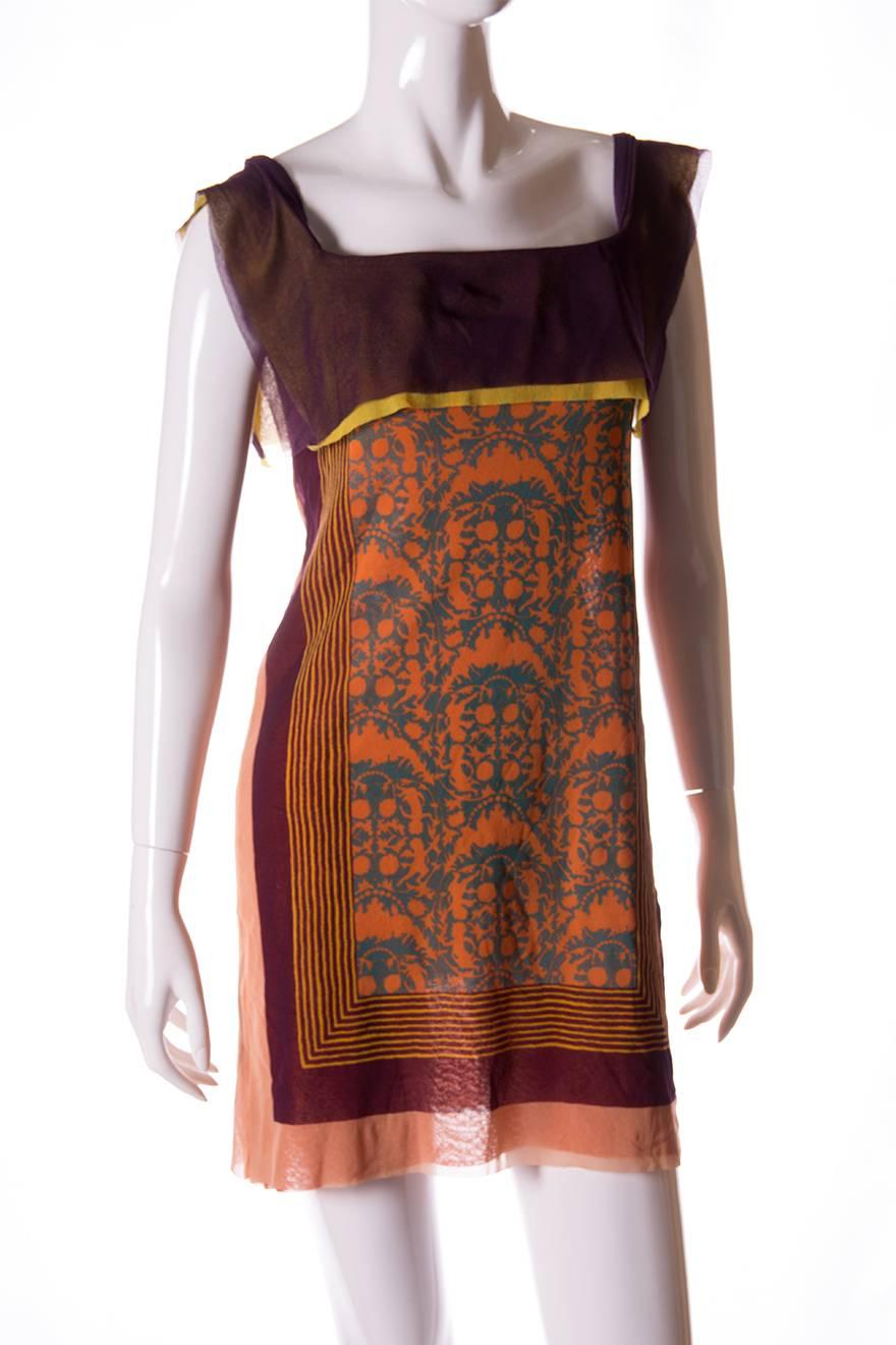 Women's Jean Paul Gaultier Sheer Tribal Dress For Sale