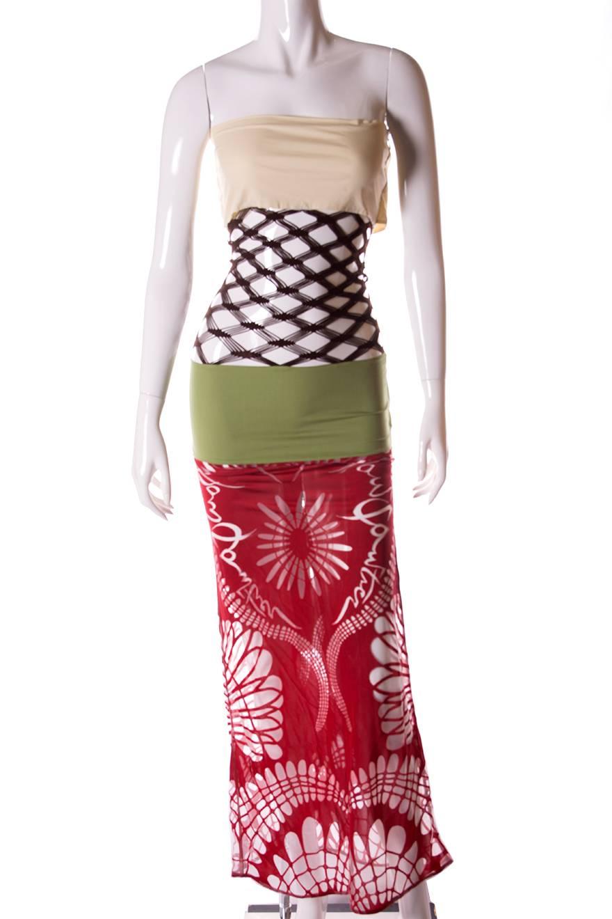 Jean Paul Gaultier Obi Belt Dress In Excellent Condition For Sale In Brunswick West, Victoria
