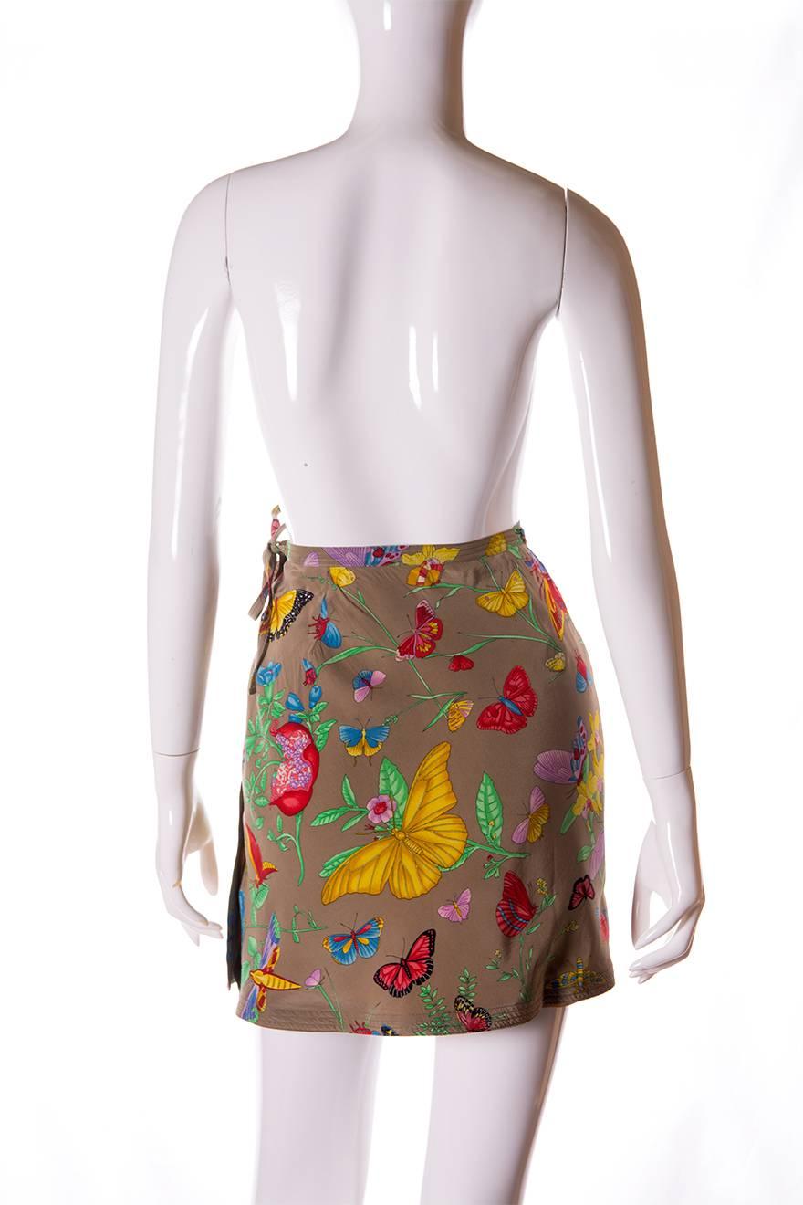 Gianni Versace Butterfly Wrap Skirt In Excellent Condition In Brunswick West, Victoria