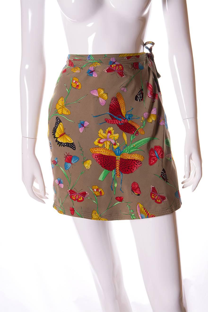 Women's Gianni Versace Butterfly Wrap Skirt
