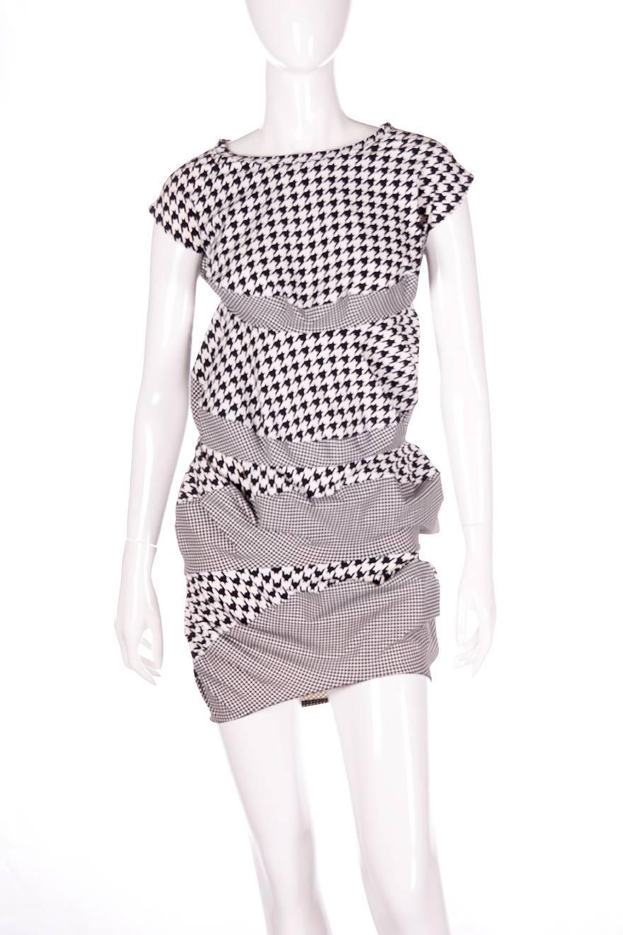 Gray Junya Watanabe for Comme Des Garcons Houndstooth Dress For Sale