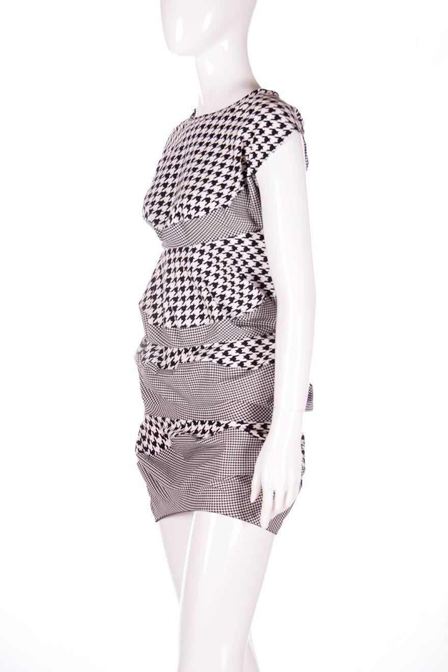 Junya Watanabe for Comme Des Garcons Houndstooth Dress In Excellent Condition For Sale In Brunswick West, Victoria