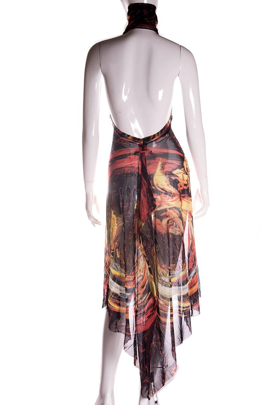 Jean Paul Gaultier Sheer Turtleneck Dress In Excellent Condition For Sale In Brunswick West, Victoria
