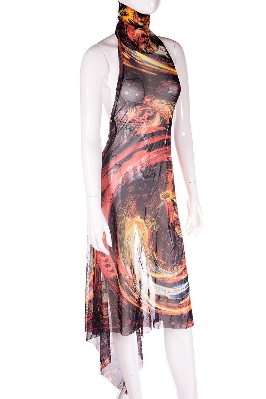 Jean Paul Gaultier Sheer Turtleneck Dress For Sale 1