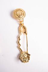 Iconic Gianni Versace Safety Pin Medusa Earrings