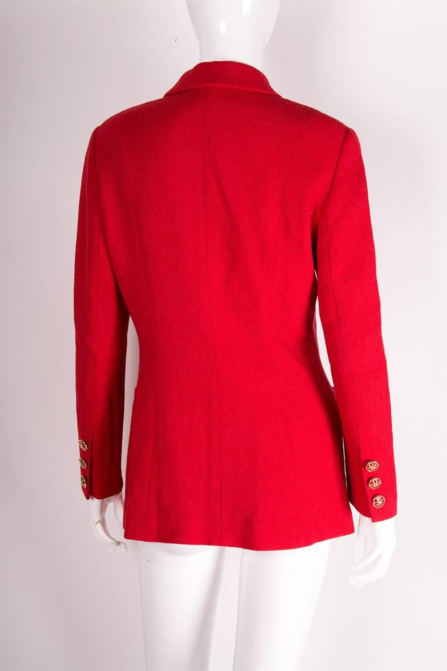 Women's Karl Lagerfeld Classic Red Blazer For Sale