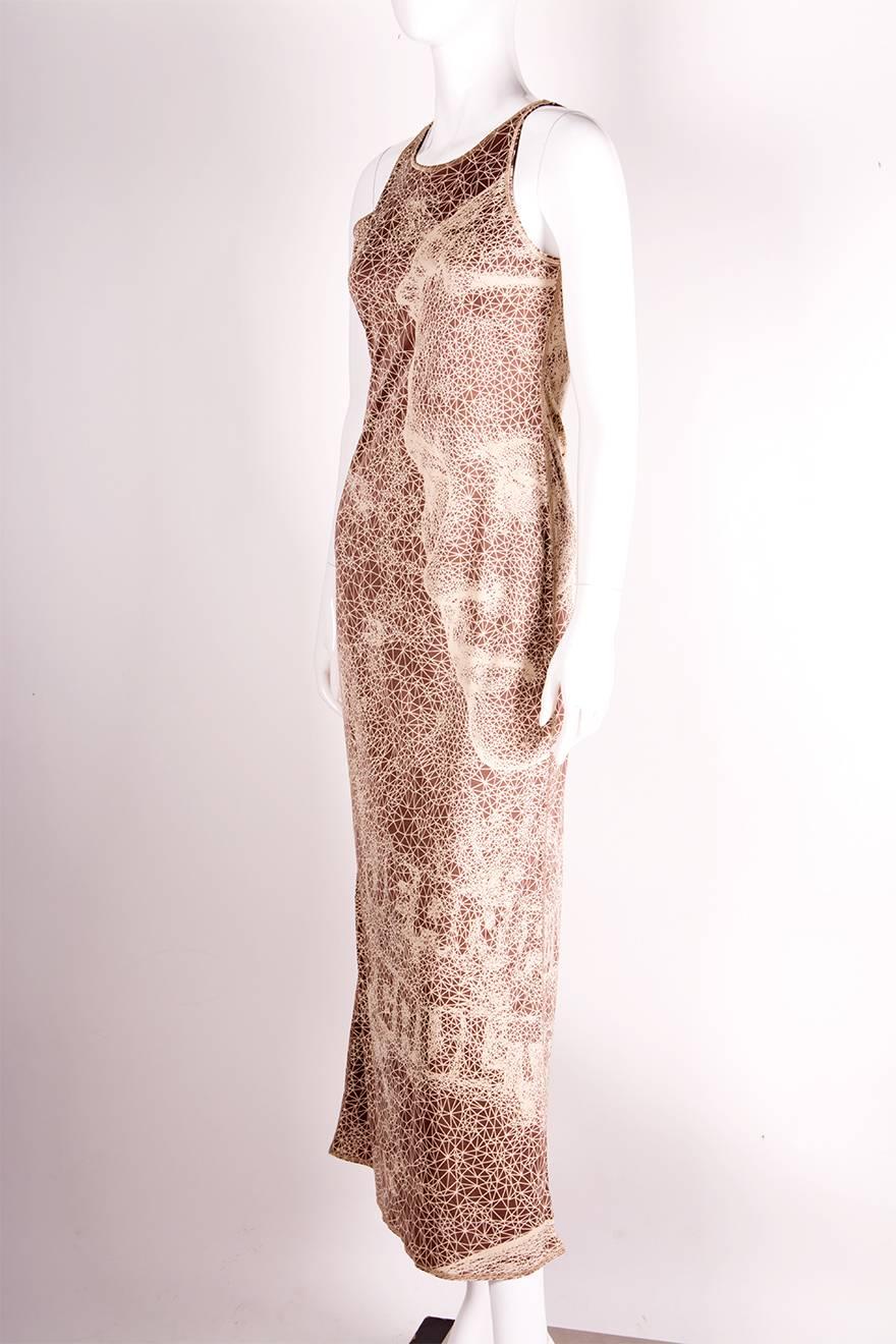 Women's Jean Paul Gaultier 3D Mesh Face Print Dress For Sale