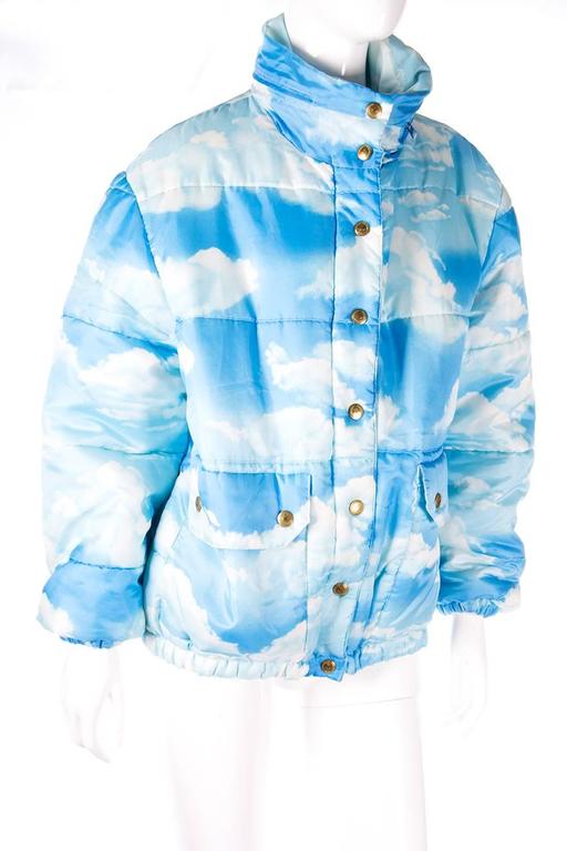 Moschino Cloud Print Puffer Jacket at 