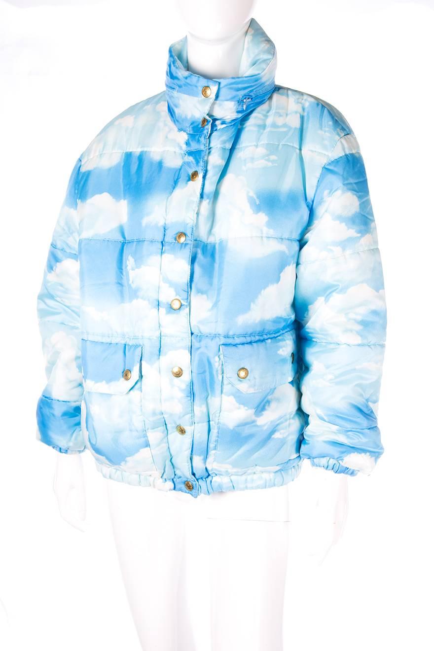 Women's Moschino Cloud Print Puffer Jacket