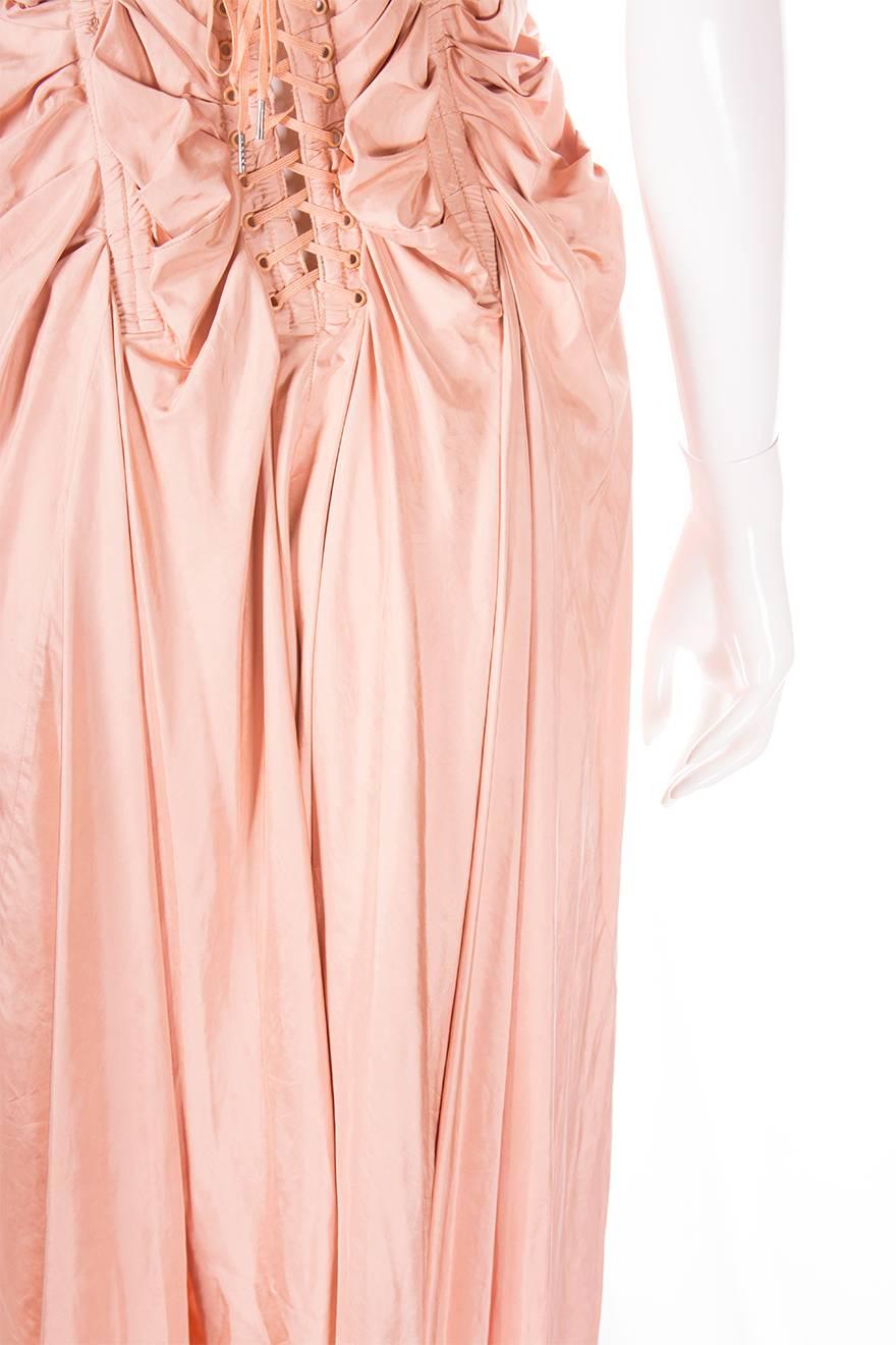 Jean Paul Gaultier Draped Ruched Corset Dress with Asymmetrical Hem 2