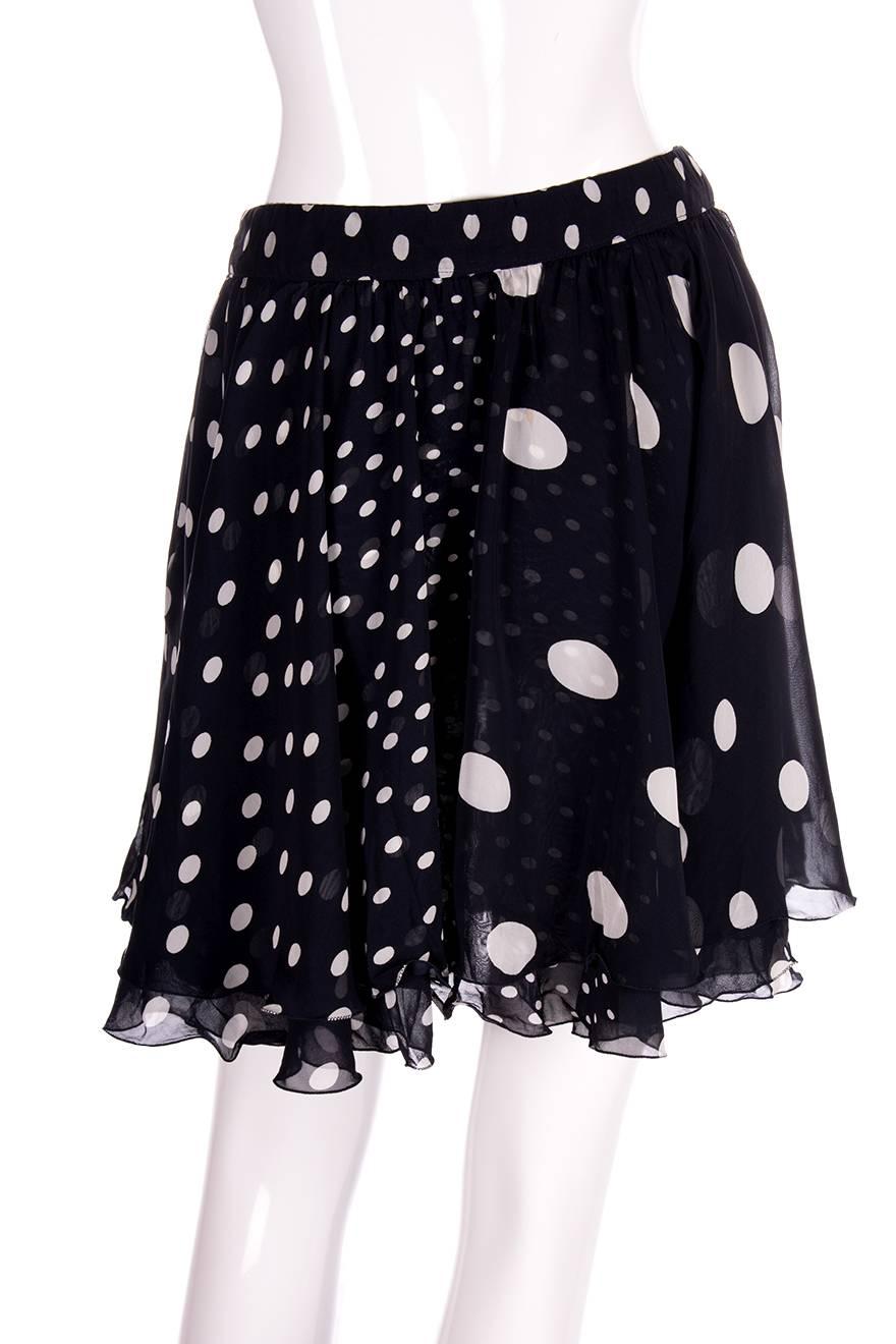 Women's Gianni Versace Polkadot Sheer Skirt