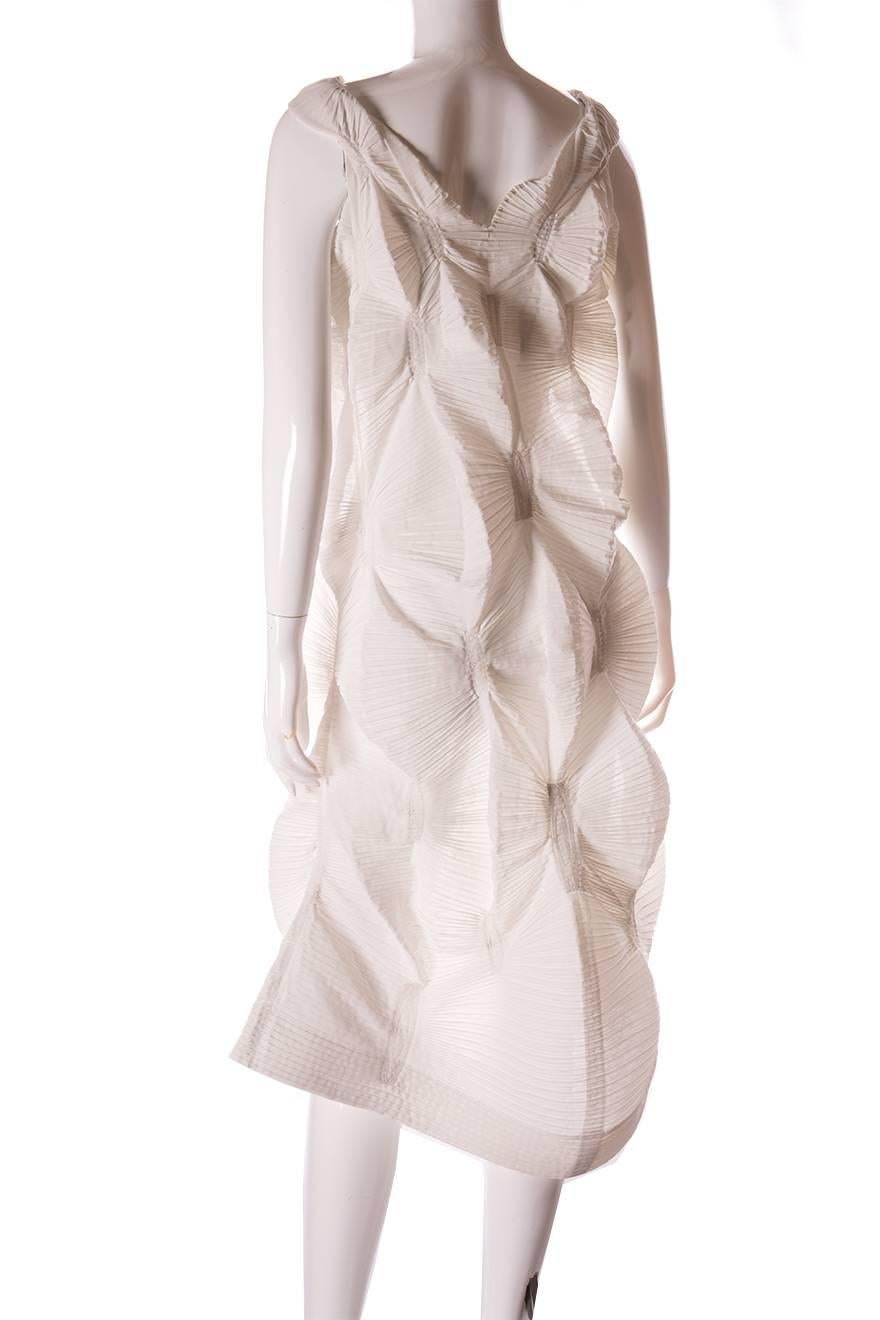 Women's Issey Miyake Origami Pleated Sculptural Dress