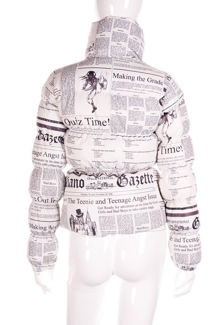 newspaper puffer jacket