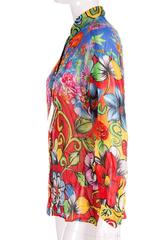 Versus Gianni Versace 90s Tropical Floral Print Shirt