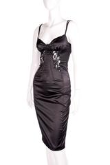 Dolce and Gabbana D&G Vintage 90s Satin and Lace Bustier Corset Dress