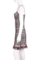 Jean Paul Gaultier Vintage 1990s Tribal Print Sheer Dress