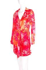 Rare Gianni Versace S/S 00 Iconic Tropical Palm Print Dress
