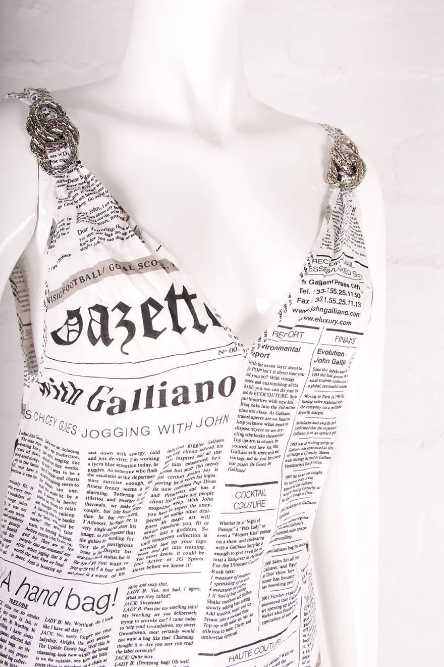 newspaper dress john galliano