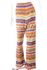 Missoni Zig Zag Flame Stitch 70s Knit Pants