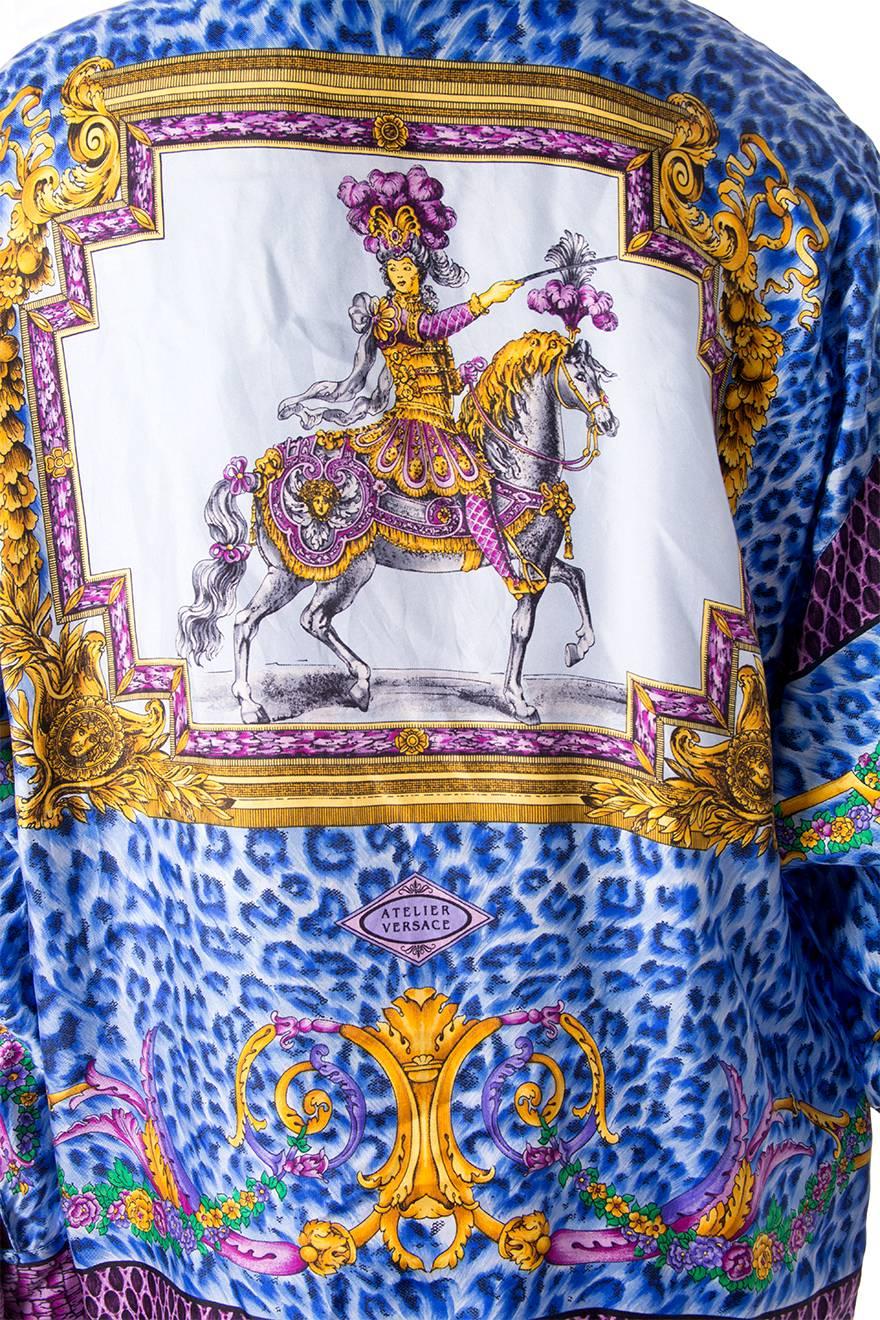 Gianni Versace Silk Rococo Shirt In Excellent Condition For Sale In Brunswick West, Victoria